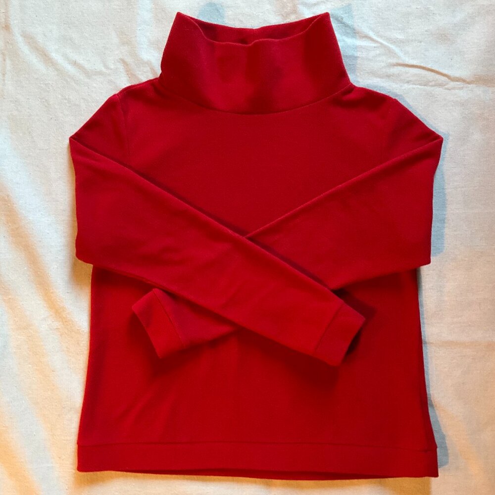 Women’s Dudley Stephens Vello Fleece Park Slope Turtleneck, Red, Sz M